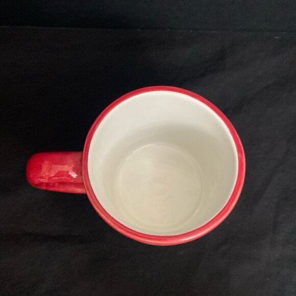 Dansk Ceramic Coffee Mug Cup White w/ Red Cherries Bing Cherry Hand Painted - Picture 4 of 5